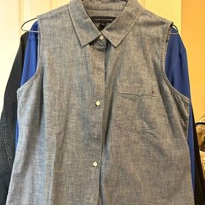 Tommy denim color sleeveless shirt, new!